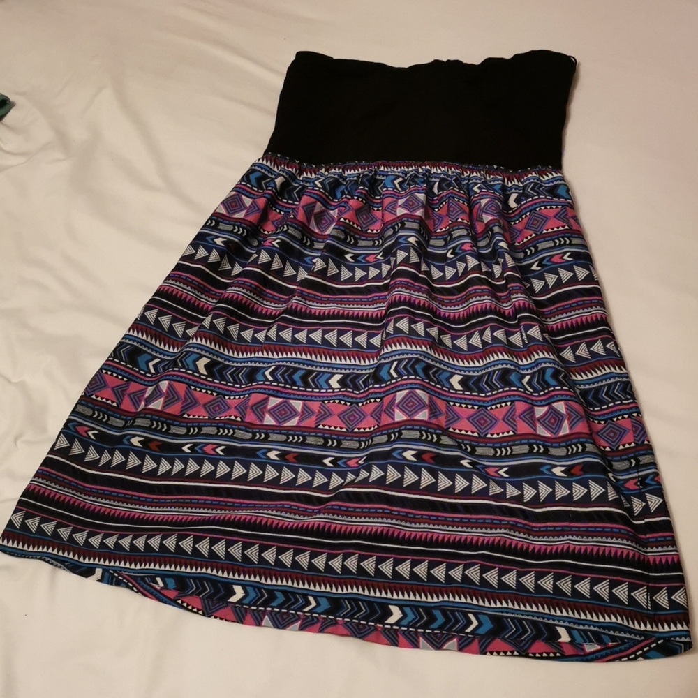 Strapless mini dress